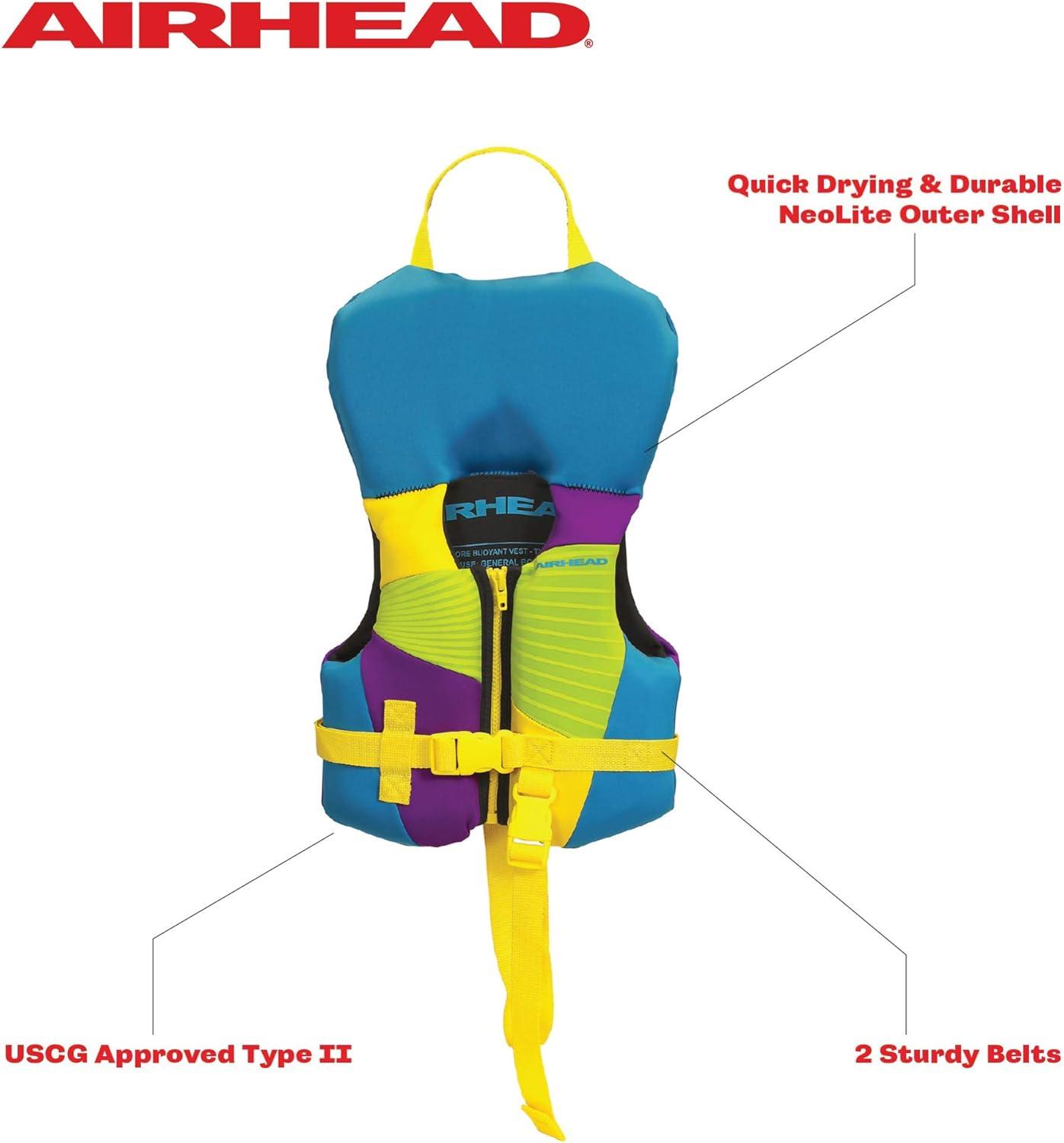 image:imageAirhead GNAR Child and Infant KwikDry Neolite Flex Life Jacket US Coast Guard ApprovedLife Jacket
