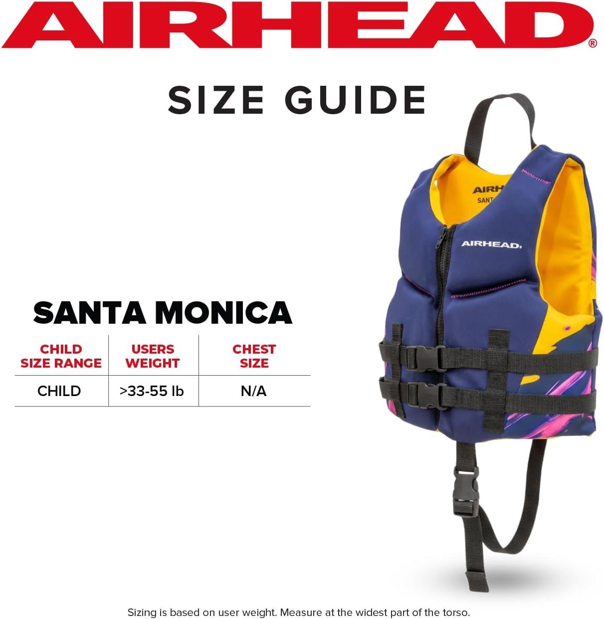 image:imageAirhead Santa Monica Life Vest Multiple Sizes Swim Vests for Adults Children amp Youth Kwik Dry Neolite Fabric USCG ApprovedChild