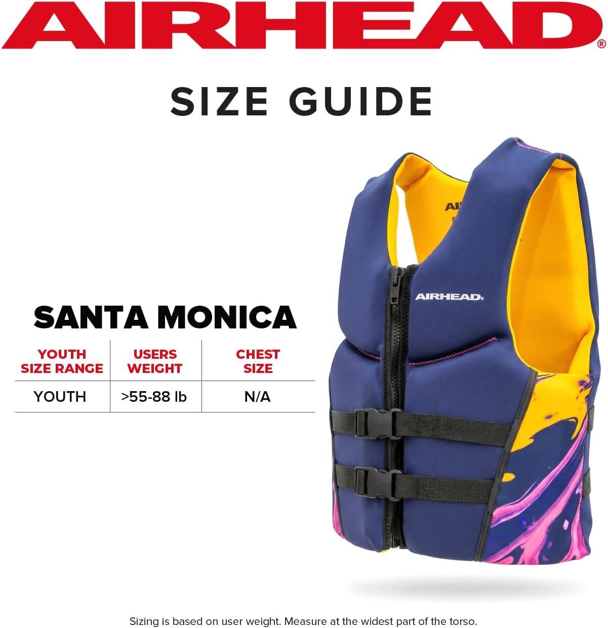 image:imageAirhead Santa Monica Life Vest Multiple Sizes Swim Vests for Adults Children amp Youth Kwik Dry Neolite Fabric USCG ApprovedYouth