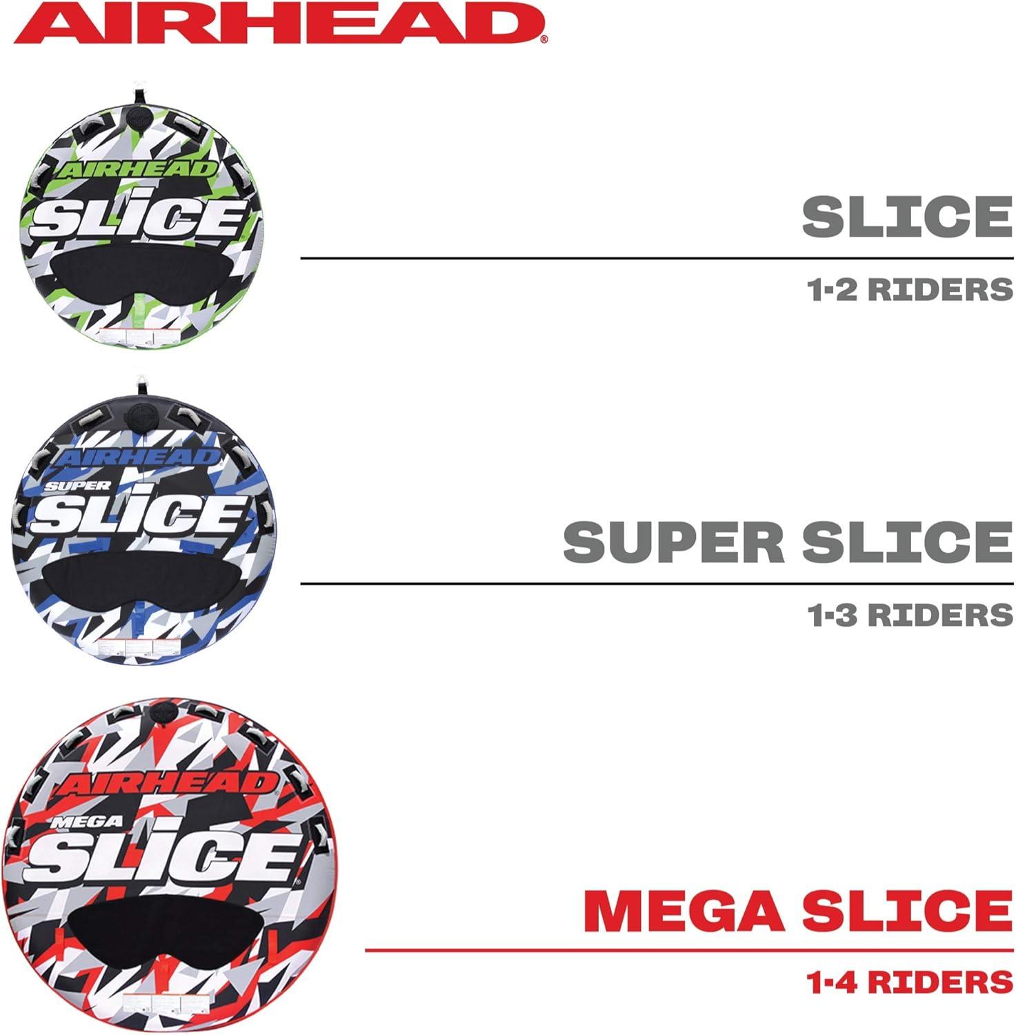 image:imageAirhead Slice Towable 24 Rider Models Tube for Boating and Water Sports Heavy Duty Full Nylon Cover with Zipper EVA Foam Pads and Patented Speed Safety Valve for Easy Inflating amp DeflatingRed 4 Rider