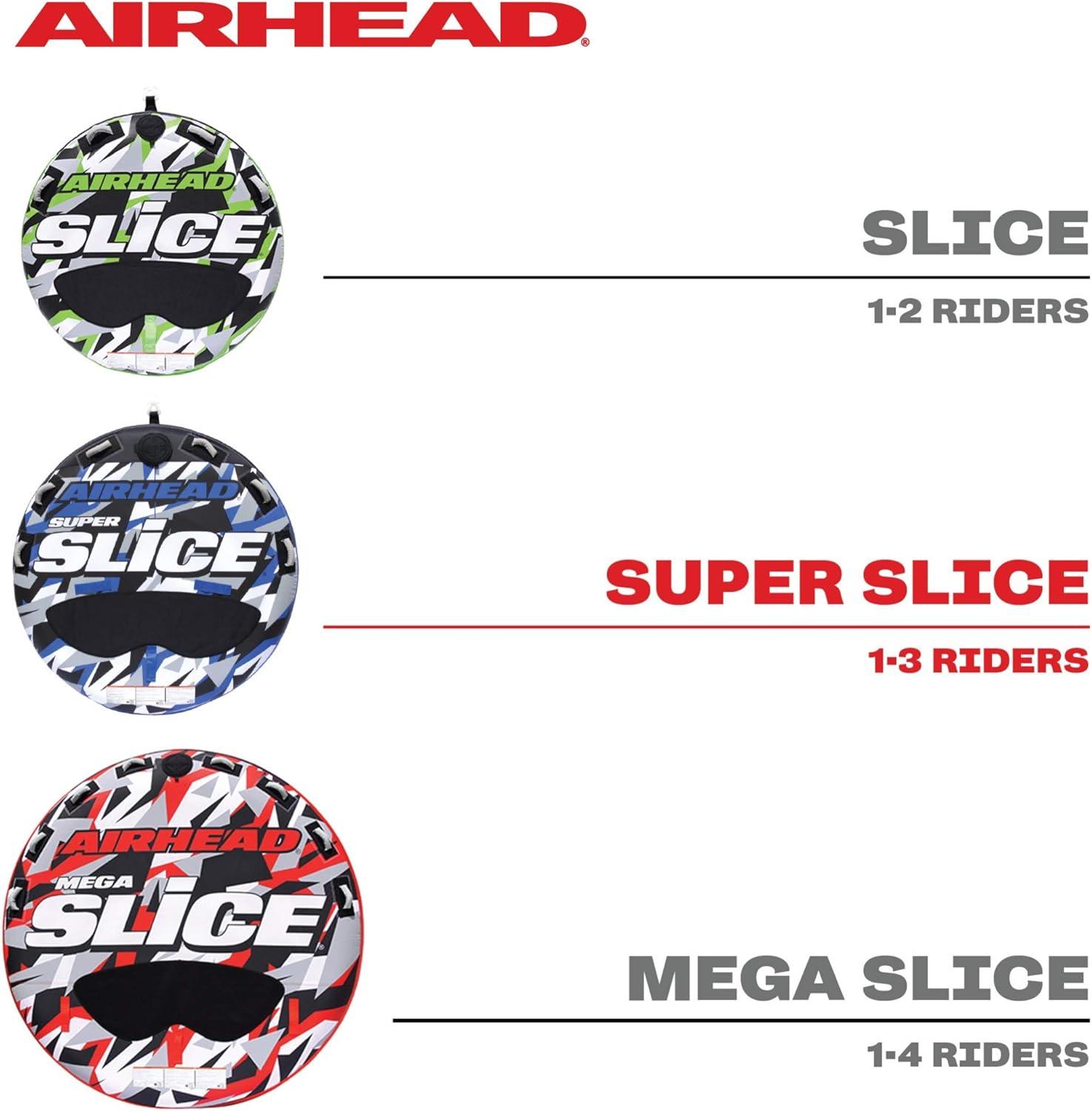 image:imageAirhead Slice Towable 24 Rider Models Tube for Boating and Water Sports Heavy Duty Full Nylon Cover with Zipper EVA Foam Pads and Patented Speed Safety Valve for Easy Inflating amp DeflatingBlue 3 Rider