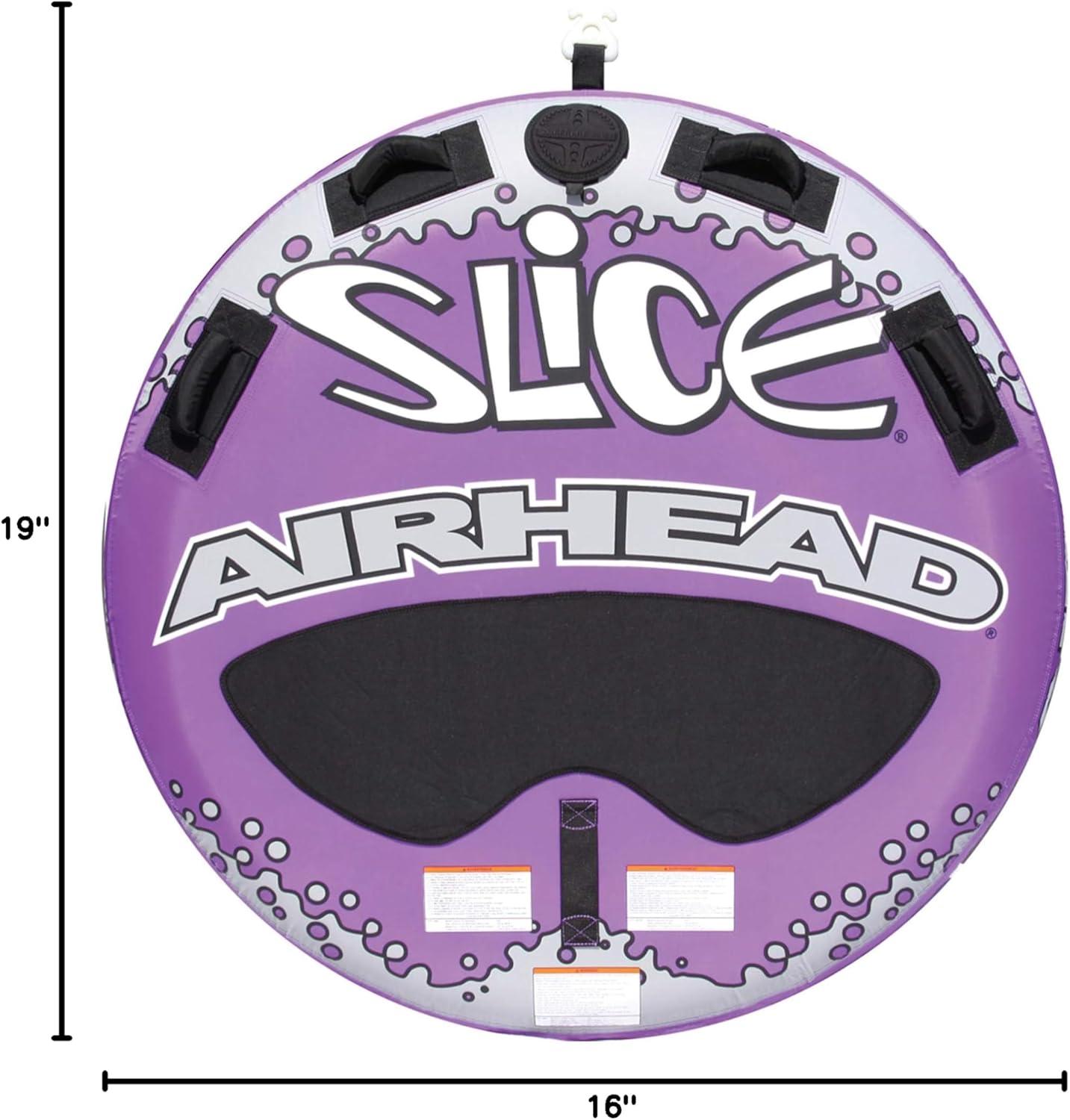 image:imageAirhead Slice Towable 24 Rider Models Tube for Boating and Water Sports Heavy Duty Full Nylon Cover with Zipper EVA Foam Pads and Patented Speed Safety Valve for Easy Inflating amp DeflatingPurple 2 Rider