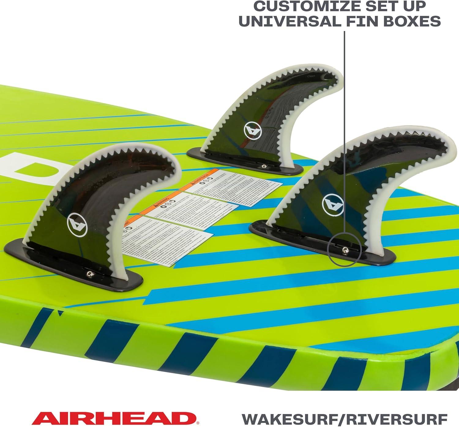 image:imageAirhead Wakesurf Boards EVA Traction Pads Adjustable Foot Straps Great for All Skill Levels Multiple SizesStylesSegment Stripes 58