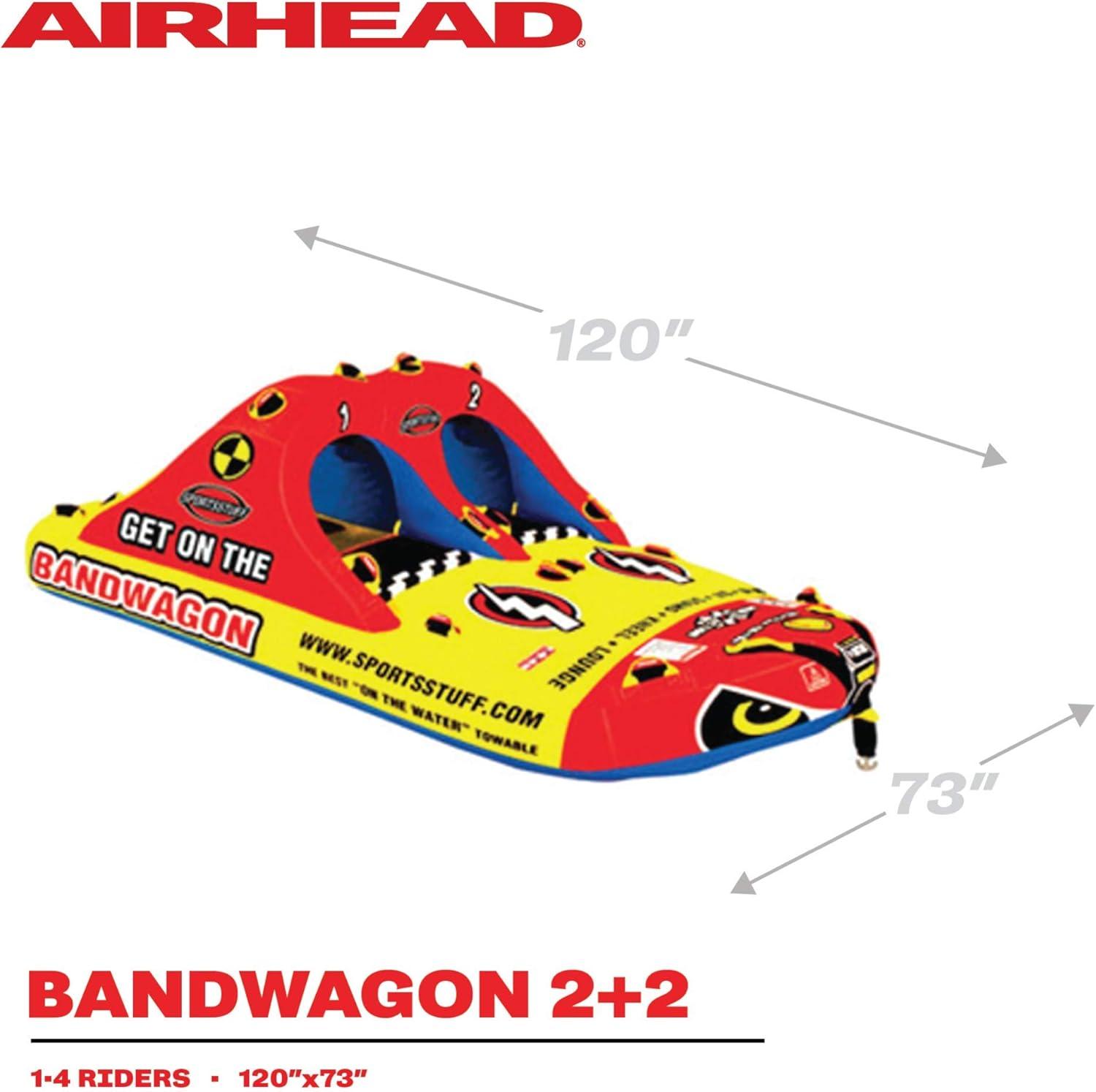 image:imageSportsStuff Bandwagon 22 Towable 14 Rider Tube for Boating and Water Sports KwikConnect Tow HeavyDuty Full Nylon Cover amp EVA PaddingMotorcycle
