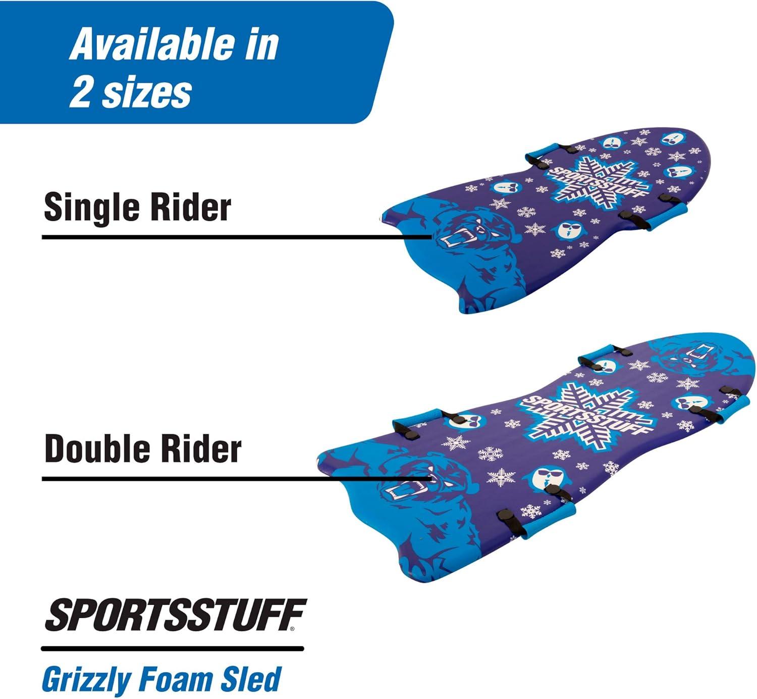 image:imageSportsStuff Grizzly 1 Person Foam Sled Black 39 Sled
