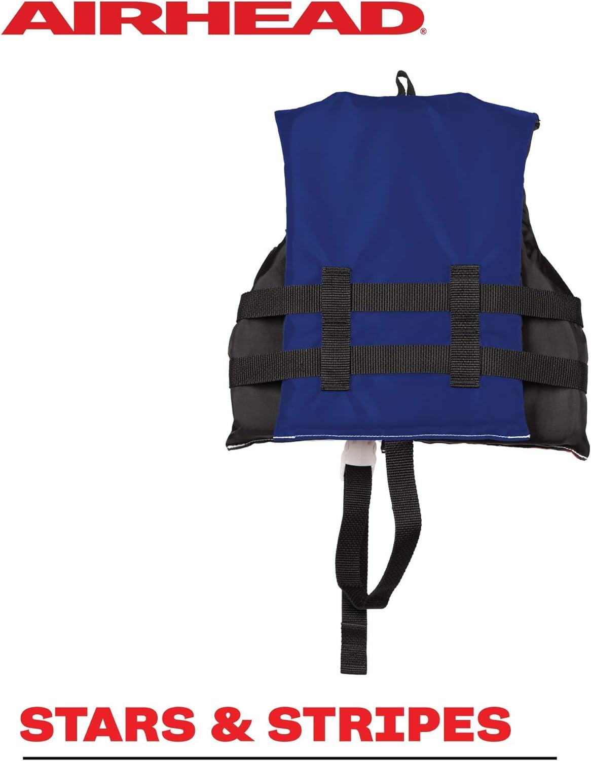 image:imageSportstuff Type III Life Jacket US Coast Guard Approved Open Sides with 3 Body Belts amp Buckles Quick Dry Fabric Secure Fit Comfortable Stars amp StripesJacket