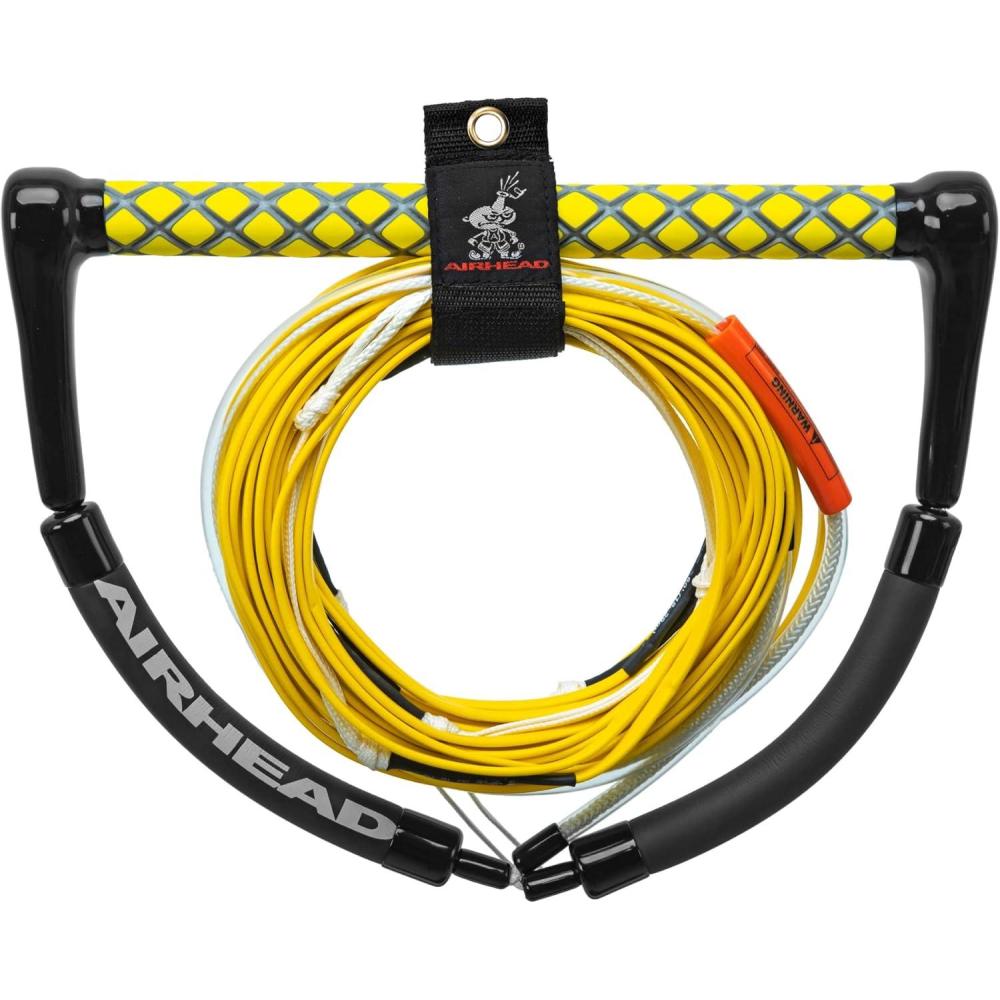 image:imageAIRHEAD Dyneema Flat Line Wakeboard Rope 4 Sections 70Feet Multiple Colors AvailableYellow