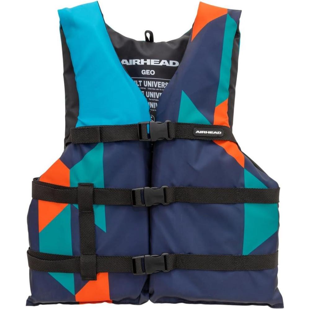 image:imageAirhead GEO General Boating Life Vest Multiple Sizes Swim Vests for Adults Children amp Youth Durable Polyester amp PE Foam USCG ApprovedAdult Universal