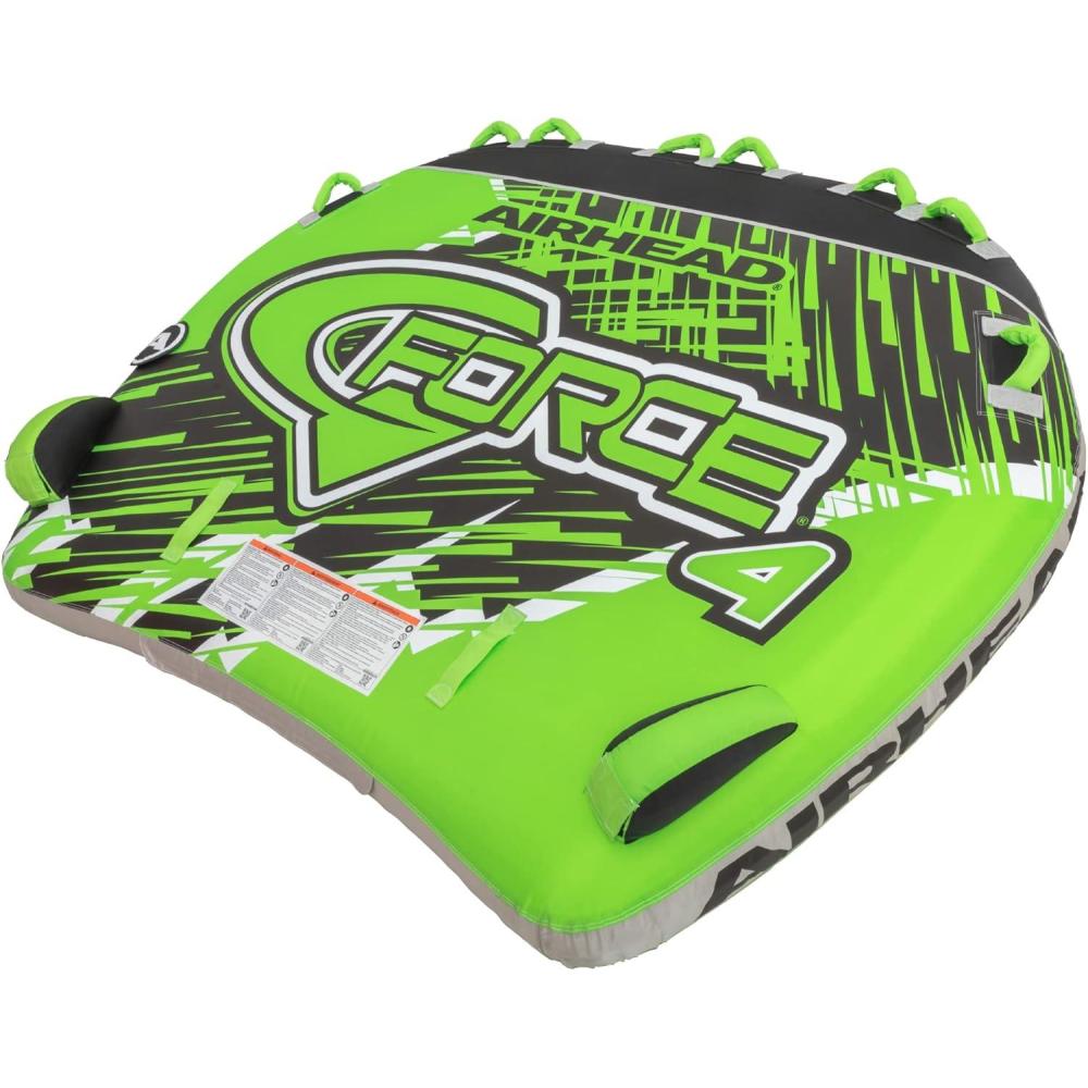image:imageAirhead GForce Inflatable Towable Tube 24 Rider Models Dual Tow Points Full Nylon Cover KwikConnect Patented Speed Valve Boat Tubes and TowablesGForce 4 Rider