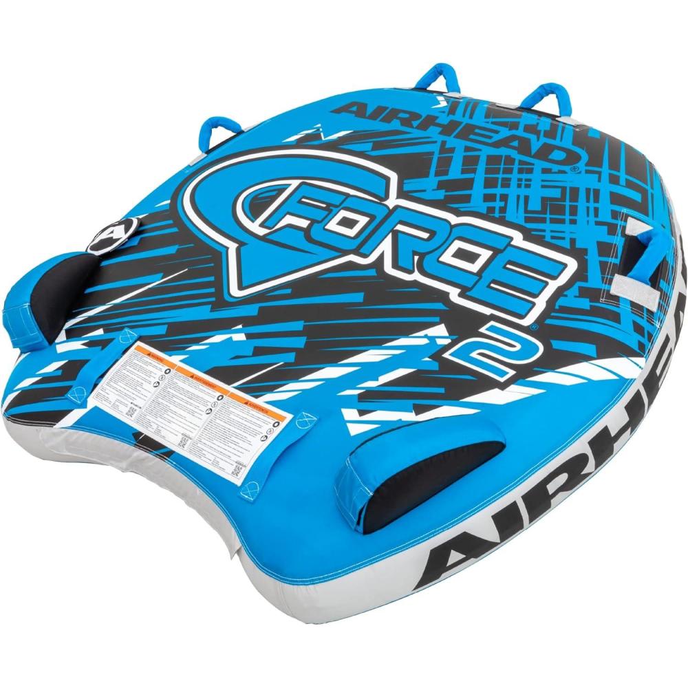 image:imageAirhead GForce Inflatable Towable Tube 24 Rider Models Dual Tow Points Full Nylon Cover KwikConnect Patented Speed Valve Boat Tubes and TowablesGForce 2 Rider