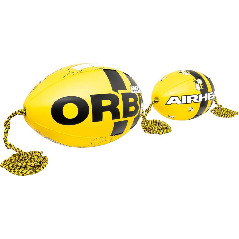 image:imageAirhead ORB Buzz Double Towable Tube Ball for Rope Lift to Reduce Water Spry 60 ft with 4100 lb Break StrengthDouble Ball