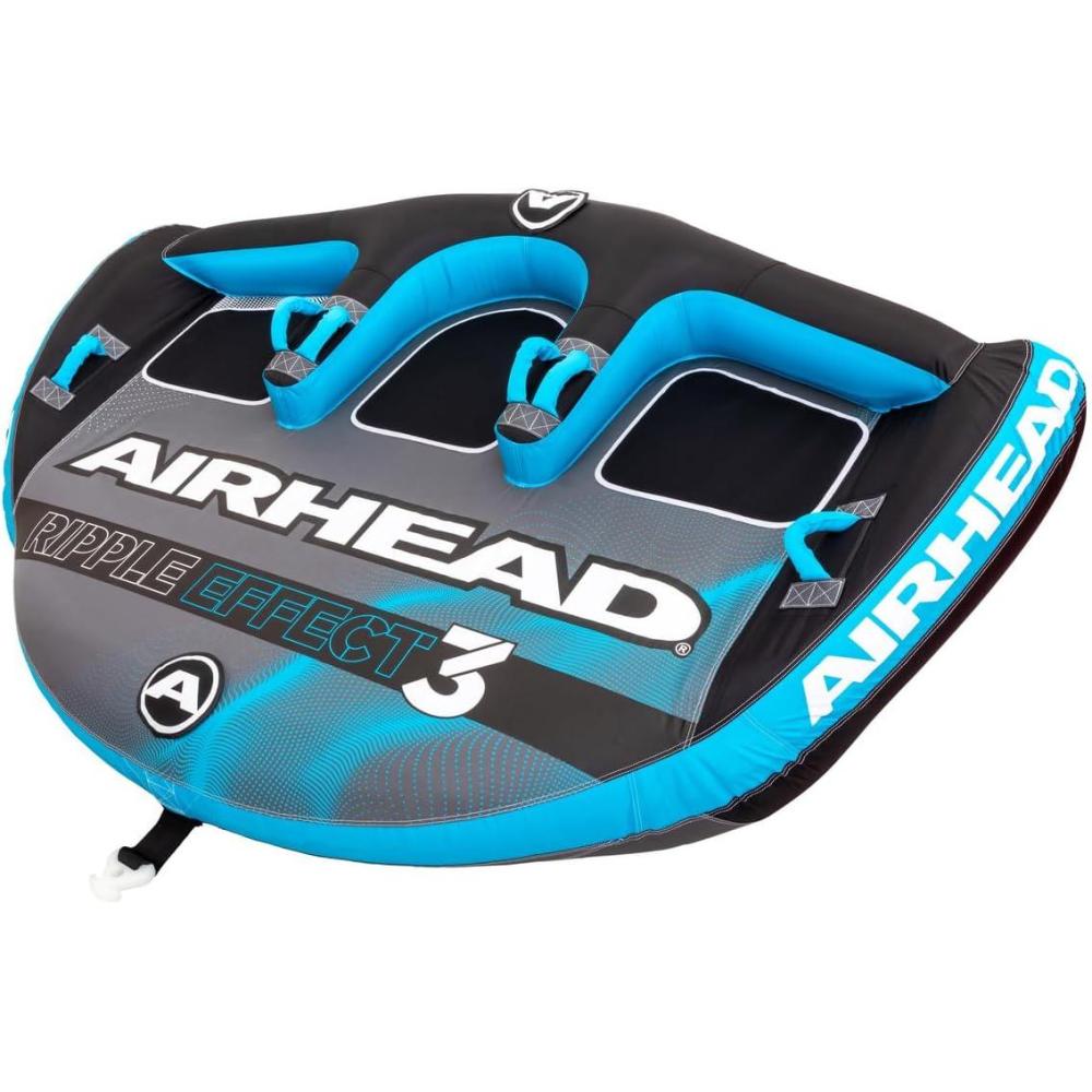 image:imageAirhead Ripple Effect 23 Rider Towable Tube for Boating and Water Sports KwikConnect Tow System Full Nylon Cover Bolster Fins Patented Speed Valve3Rider