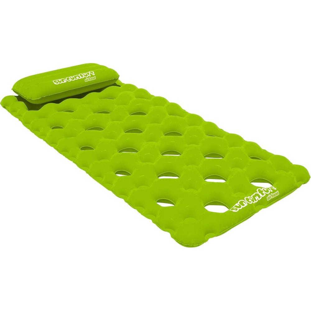 image:imageAirhead SUN COMFORT COOL SUEDE Double Pool Mattress Sapphire AHSC018Pool Mattress Lime