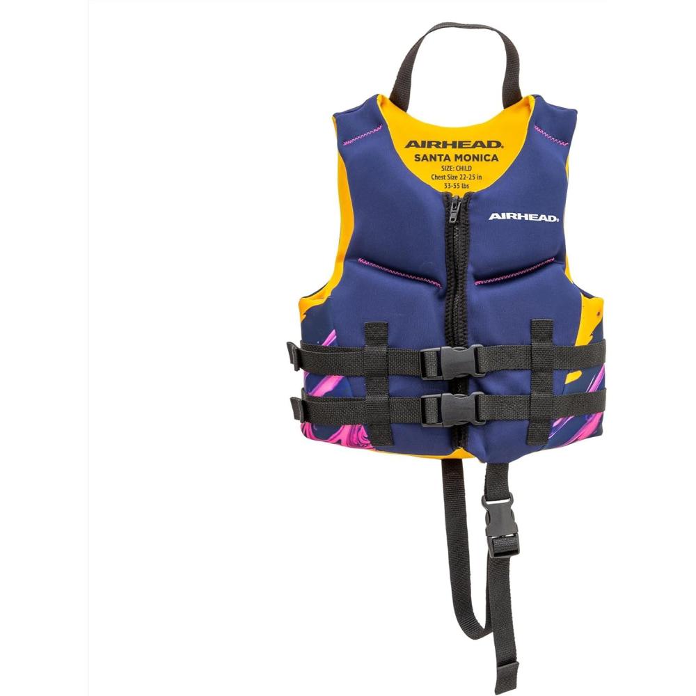 image:imageAirhead Santa Monica Life Vest Multiple Sizes Swim Vests for Adults Children amp Youth Kwik Dry Neolite Fabric USCG ApprovedChild