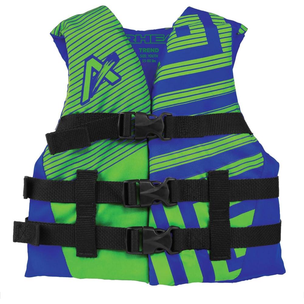 image:imageAirhead Trend Life Jacket Coast Guard Approved Mens Womens and Youth SizesBlue and Green