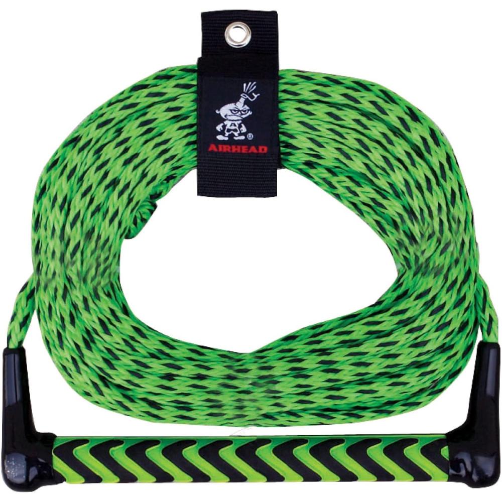 image:imageAirhead Water Ski Rope with EVA Handle 1 Section for Tubing Water Skis and Wakesurf BoardsGreen and BlackWater Ski Rope