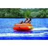 AIRHEAD LIVE WIRE 1-3 Rider, Towable Tube for Boating with Dual Tow Points, Orange