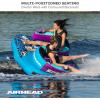 Airhead Booyah 2-3 Rider Towable Tube for Boating and Water Sports – Kwik-Connect Tow System, Full Nylon Cover, Bolster Fins, Patented Speed Valve(2-Rider)
