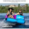 Airhead Booyah 2-3 Rider Towable Tube for Boating and Water Sports – Kwik-Connect Tow System, Full Nylon Cover, Bolster Fins, Patented Speed Valve(2-Rider)
