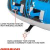Airhead G-Force Inflatable Towable Tube | 2-4 Rider Models | Dual Tow Points | Full Nylon Cover | Kwik-Connect | Patented Speed Valve | Boat Tubes and Towables(G-Force 2 Rider)