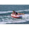 Airhead Hot Shot Towable 1-2 Rider Tube for Boating and Water Sports, Double-Stitched Full Nylon Cover & Speed Safety Valve for Easy Inflating & Deflating(Tube)