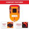Airhead Mable Inflatable Towable Tube, 1-4 Rider Models, Dual Tow Points, Full Nylon Cover, EVA Foam Pads, Patented Speed Valve, Boat Tubes and Towables(1 Rider Orange)