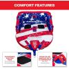 Airhead Mable Inflatable Towable Tube, 1-4 Rider Models, Dual Tow Points, Full Nylon Cover, EVA Foam Pads, Patented Speed Valve, Boat Tubes and Towables(2 Rider Stars & Stripes)