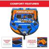 Airhead Mable Inflatable Towable Tube, 1-4 Rider Models, Dual Tow Points, Full Nylon Cover, EVA Foam Pads, Patented Speed Valve, Boat Tubes and Towables(2 Rider Tailgate)