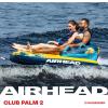 Airhead Mable Inflatable Towable Tube, 1-4 Rider Models, Dual Tow Points, Full Nylon Cover, EVA Foam Pads, Patented Speed Valve, Boat Tubes and Towables(2 Rider Club Palm)