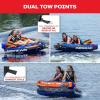 Airhead Mable Inflatable Towable Tube, 1-4 Rider Models, Dual Tow Points, Full Nylon Cover, EVA Foam Pads, Patented Speed Valve, Boat Tubes and Towables(2 Rider Tailgate)