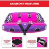 Airhead Mable Inflatable Towable Tube, 1-4 Rider Models, Dual Tow Points, Full Nylon Cover, EVA Foam Pads, Patented Speed Valve, Boat Tubes and Towables(3 Rider Pink)