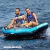 Airhead Ripple Effect 2-3 Rider Towable Tube for Boating and Water Sports – Kwik-Connect Tow System, Full Nylon Cover, Bolster Fins, Patented Speed Valve(2-Rider)