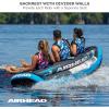 Airhead Ripple Effect 2-3 Rider Towable Tube for Boating and Water Sports – Kwik-Connect Tow System, Full Nylon Cover, Bolster Fins, Patented Speed Valve(3-Rider)