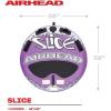 Airhead Slice Towable 2-4 Rider Models, Tube for Boating and Water Sports, Heavy Duty Full Nylon Cover with Zipper, EVA Foam Pads, and Patented Speed Safety Valve for Easy Inflating & Deflating(Purple – 2 Rider)