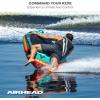 Airhead Slice Towable 2-4 Rider Models, Tube for Boating and Water Sports, Heavy Duty Full Nylon Cover with Zipper, EVA Foam Pads, and Patented Speed Safety Valve for Easy Inflating & Deflating(Verge – 1 Rider)