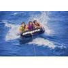 Airhead Slice Towable 2-4 Rider Models, Tube for Boating and Water Sports, Heavy Duty Full Nylon Cover with Zipper, EVA Foam Pads, and Patented Speed Safety Valve for Easy Inflating & Deflating(Blue – 3 Rider)