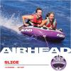 Airhead Slice Towable 2-4 Rider Models, Tube for Boating and Water Sports, Heavy Duty Full Nylon Cover with Zipper, EVA Foam Pads, and Patented Speed Safety Valve for Easy Inflating & Deflating(Purple – 2 Rider)