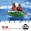 Airhead Slice Towable 2-4 Rider Models, Tube for Boating and Water Sports, Heavy Duty Full Nylon Cover with Zipper, EVA Foam Pads, and Patented Speed Safety Valve for Easy Inflating & Deflating(Green – 2 Rider)