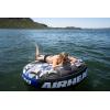 Airhead Slice Towable 2-4 Rider Models, Tube for Boating and Water Sports, Heavy Duty Full Nylon Cover with Zipper, EVA Foam Pads, and Patented Speed Safety Valve for Easy Inflating & Deflating(Blue – 3 Rider)
