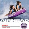 Airhead Slice Towable 2-4 Rider Models, Tube for Boating and Water Sports, Heavy Duty Full Nylon Cover with Zipper, EVA Foam Pads, and Patented Speed Safety Valve for Easy Inflating & Deflating(Purple – 2 Rider)