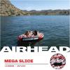 Airhead Slice Towable 2-4 Rider Models, Tube for Boating and Water Sports, Heavy Duty Full Nylon Cover with Zipper, EVA Foam Pads, and Patented Speed Safety Valve for Easy Inflating & Deflating(Red – 4 Rider)