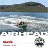 Airhead Slice Towable 2-4 Rider Models, Tube for Boating and Water Sports, Heavy Duty Full Nylon Cover with Zipper, EVA Foam Pads, and Patented Speed Safety Valve for Easy Inflating & Deflating(Green – 2 Rider)