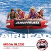 Airhead Slice Towable 2-4 Rider Models, Tube for Boating and Water Sports, Heavy Duty Full Nylon Cover with Zipper, EVA Foam Pads, and Patented Speed Safety Valve for Easy Inflating & Deflating(Red – 4 Rider)