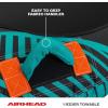 Airhead Slice Towable 2-4 Rider Models, Tube for Boating and Water Sports, Heavy Duty Full Nylon Cover with Zipper, EVA Foam Pads, and Patented Speed Safety Valve for Easy Inflating & Deflating(Verge – 1 Rider)