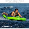 Airhead Slice Towable 2-4 Rider Models, Tube for Boating and Water Sports, Heavy Duty Full Nylon Cover with Zipper, EVA Foam Pads, and Patented Speed Safety Valve for Easy Inflating & Deflating(Lazer)