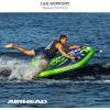 Airhead Slice Towable 2-4 Rider Models, Tube for Boating and Water Sports, Heavy Duty Full Nylon Cover with Zipper, EVA Foam Pads, and Patented Speed Safety Valve for Easy Inflating & Deflating(Lazer)