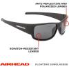 Airhead Sport Floating Sunglasses | Lightweight Sport Frame with Polarized Anti-Reflective UV Ray Blocking Lenses(Black)