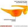 Airhead Sport Floating Sunglasses | Lightweight Sport Frame with Polarized Anti-Reflective UV Ray Blocking Lenses(Orange)