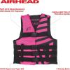 Airhead Trend Life Jacket, Coast Guard Approved, Men’s, Women’s and Youth Sizes(Pink)