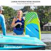 Airhead Wakesurf Boards, EVA Traction Pads, Adjustable Foot Straps, Great for All Skill Levels, Multiple Sizes/Styles(Segment Stripes – 58″)